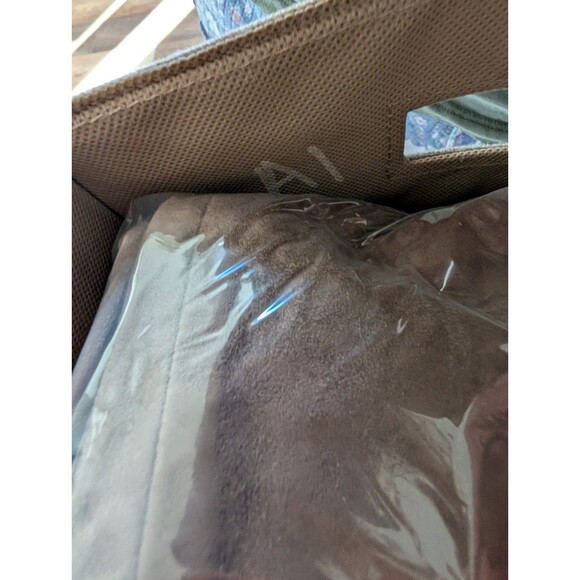 NWT Sessun Genuine Real Leather Suede Brown Shift Mini Dress Medium - Picture 14 of 14